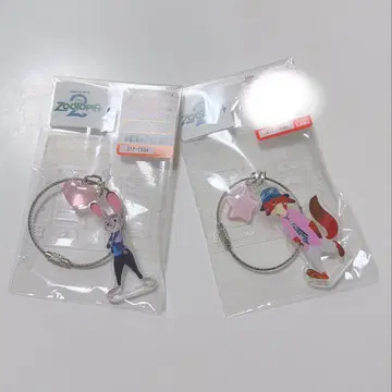 새상품 주토피아2 닉 주디 참 세트 키링