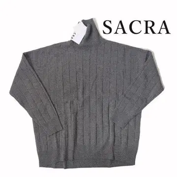 SACRA 사쿠라 유나이티드 애로우즈 터틀 니트 풀오버 그레이