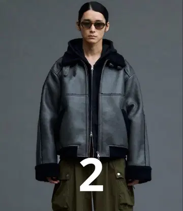 soerte 스탠드 칼라 페이크 무스탕 자켓