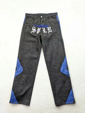 새상품급 SUPPLIER 사플라이어 자수 블랙 데님 팬츠 L