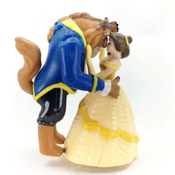 디즈니랜드 한정판 미녀와 야수 태엽 완구 벨 야수