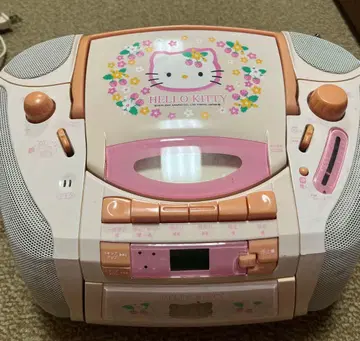 레어! 헤이세이 레트로 헬로키티 CD&카세트 플레이어 핑크