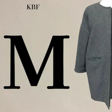 [새상품급] KBF 울 노카라 코쿤 코트 M 그레이