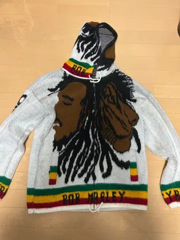 밥 말리 후드 지퍼 파카