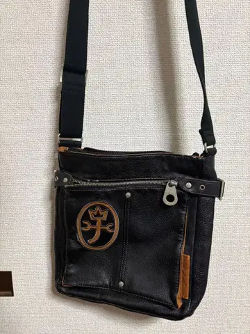 CASTELBAJAC 가죽 숄더백 블랙 로고 포함