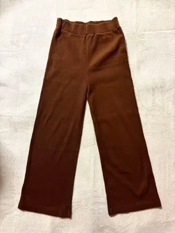 G.V.G.V 리브 니트 팬츠 허리밴딩 브라운 사이즈 XS