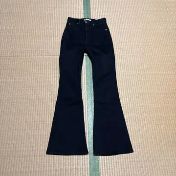 [슬림 레그] MOUSSY HW Rebirth FLARE 25 데님 블랙