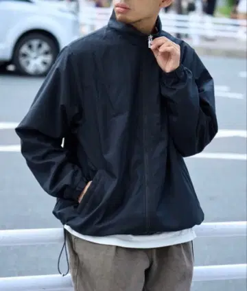다크 네이비 나일론 자켓 오버 사이즈 자켓 zozo
