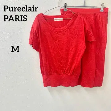 Pureclair PARIS 마 혼방 상의 & 스커트 셋업
