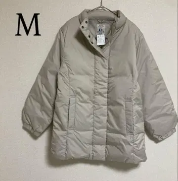 프렌치 덕 다운 자켓 M 아이보리 발수 가공 라이트 베이지