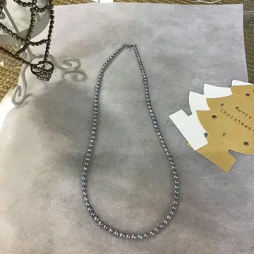 내추럴 컬러 펄 목걸이 Pt 850