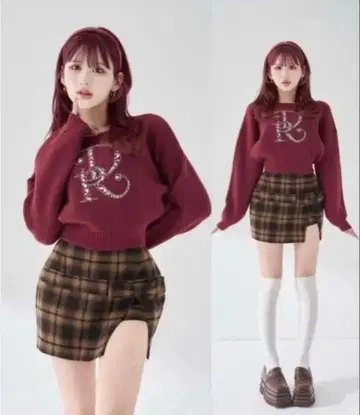 darich 다리치 DR 비쥬 볼륨 리브 니트탑