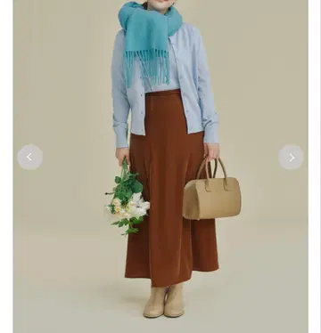 미라 오웬 울 머플러 스톨 터콰이즈