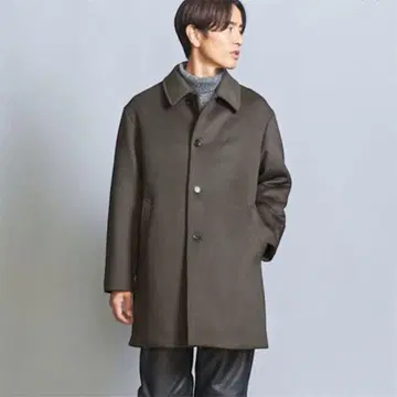 UNITED ARROWS 슈퍼120 멜톤 발라칼라 코트