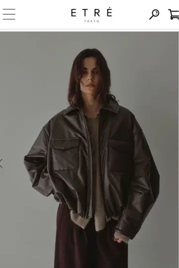 택 포함 새상품! 에트레토쿄 벌룬 실루엣 패딩 블루종 브라운