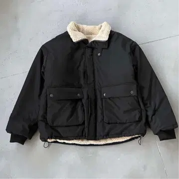 세다클 빅 실루엣 나일론 포켓 보아 블루종