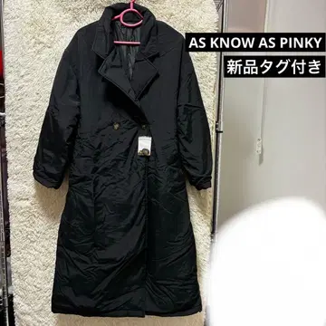 아즈노우아즈 핑키 택 포함 새상품 충전솜 코트 나일론 블랙
