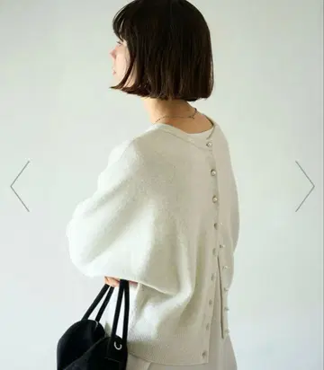 앙피로 복슬복슬 니트 2way 펄 버튼 가디건