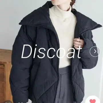 12/15까지 판매!! 새상품급 Discoat 충전솜 퀼트 자켓 블랙