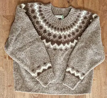 Audrey and John Wad 노르딕 무늬 스웨터 큐신 무늬 스웨터