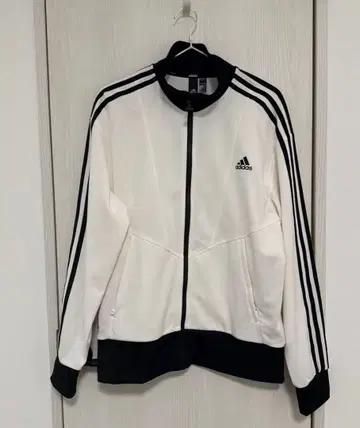 새상품급 adidas 집업 저리 M 화이트/블랙