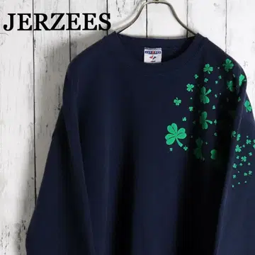 USA제 저지즈 개성파 세잎클로버 프린트 맨투맨 트레이닝복