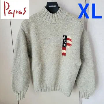Papas 니트 스웨터 그레이 XL