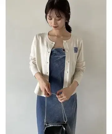 SNIDEL sustainable 모티브 자수 가디건