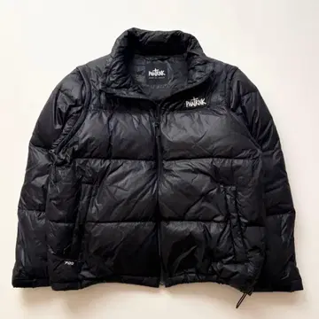 하기와라 쿄헤이 착용 PHATRNK 2way 다운 자켓 베스트 블랙 XL