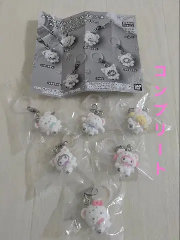 산리오 캐릭터즈 메지루시 액세서리 폭신폭신 스노우 전6종 컴플리트