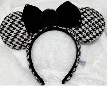 디즈니 머리띠 미니 하운드투스 체크 리본