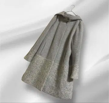 빅 사이즈! EVEX by KRIZIA 후디드 코트/44/그레이