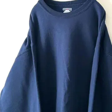 빈티지 저지 플레인 무지 맨투맨 L 네이비 네이비 컬러 구제 의류
