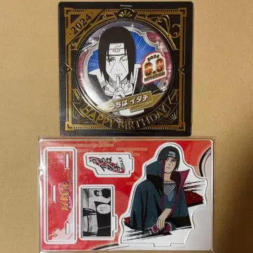 나루토 원작 명장면 디오라마 피규어 생일 캔뱃지 우치하 이타치 세트