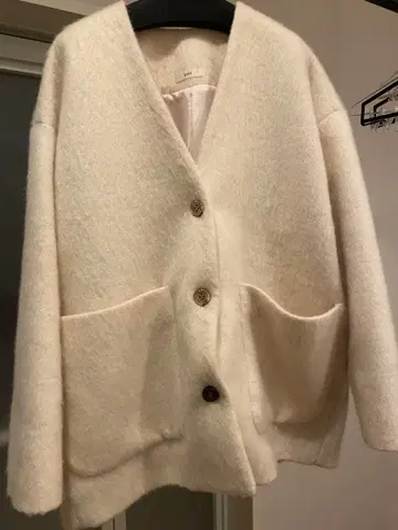 yori 울 모헤어 샤기 자켓