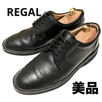 [ 새상품급 ] REGAL 플레인토 601 비브람 밑창 가죽 블랙