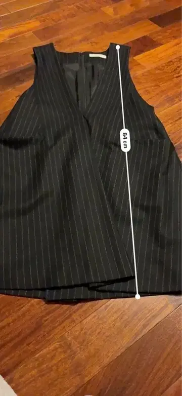 스트라이프 슬리브리스 스커트 36