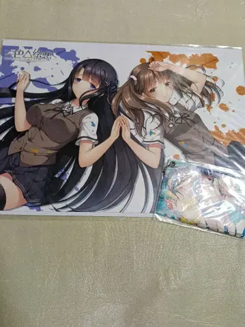 삼색연애 점포 특전 대형 브로마이드+패스 케이스 PS4