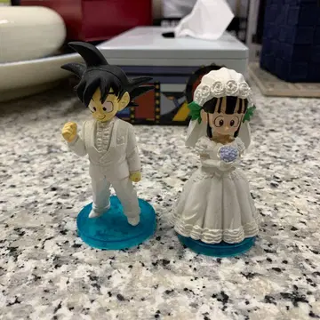 월드 컬렉션 드래곤볼 손오공과 치치 웨딩 피규어 세트