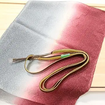 15 허리띠 오비 장식 천 세트 잎 무늬 그레이 보르도