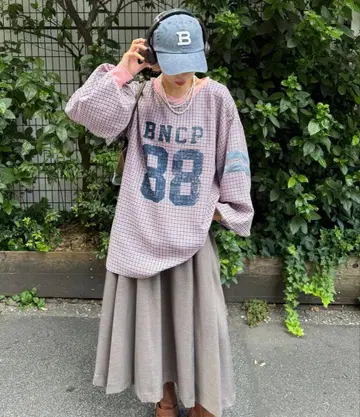 CIAOPANIC BNCP 오버 풋볼 롱T