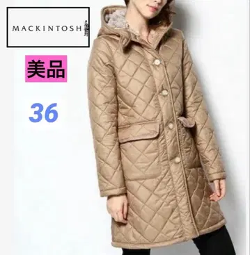 MACKINTOSH 퀼팅 롱 코트 36 베이지