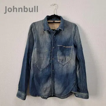 Johnbull 젬블 데님 셔츠 긴팔 셔츠 유즈드 가공
