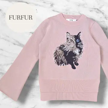 [컨디션 최상] FURFUR 키메라캣 니트 스웨터 핑크 프리 사이즈