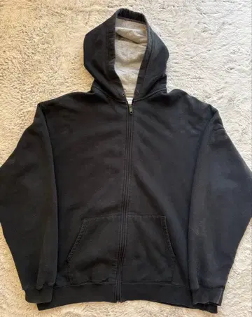 Champion 블랙 지퍼 후드티