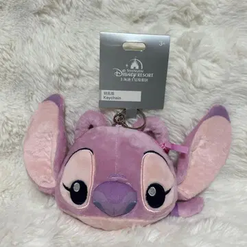 상하이 디즈니 스티치 엔젤 봉제 인형 키체인 백참