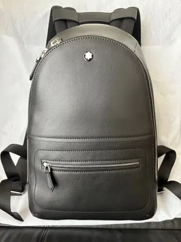 MONTBLANC 블랙 가죽 백팩