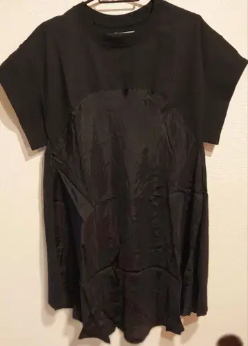 달리아 블랙 슬리브리스 셔츠 면100% 큐프라100%