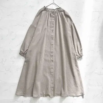 사만사 모스모스 전후 2way 원피스 맥시 길이 린넨 베이지 FREE