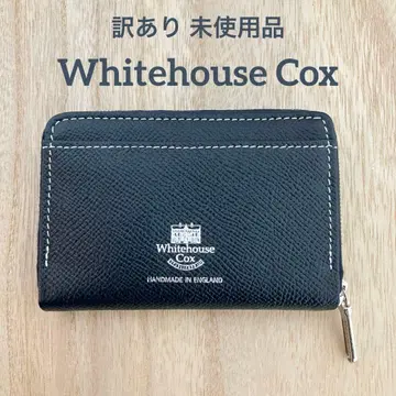 하자품 미사용 화이트하우스코스 미니 지갑 브라이들 가죽 네이비